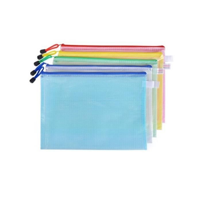 Pochette plastique deals fermeture eclair