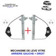Mécanisme de Lève Vitre Électrique Arrière Gauche ET Droit SANS Moteur compatible avec Peugeot 407 - 1619992580 922385 922386-1