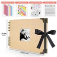 JANZDIYS Album Photo Scrapbooking,29*21.5cm,80 Pages Scrapbooking Livre Fait à La Main DIY Album,Pour Anniversaire,Mariage,Voyage-1
