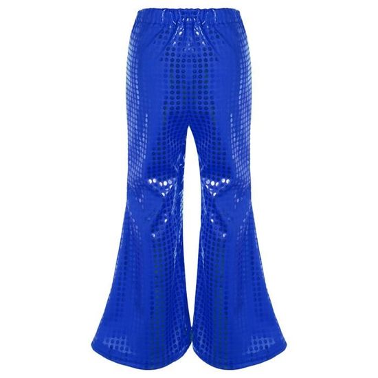 Iixpin Unisexe Enfant Pantalon Evase Paillette Disco Brillant Performance Pants 2 16 Ans Bleu Cdiscount Pret a Porter
