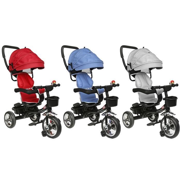LaiZere Tricycle evolutif Bebe 4 en1 Poussette Velo Enfant de 10 a 36 Mois Gris Cdiscount Sport