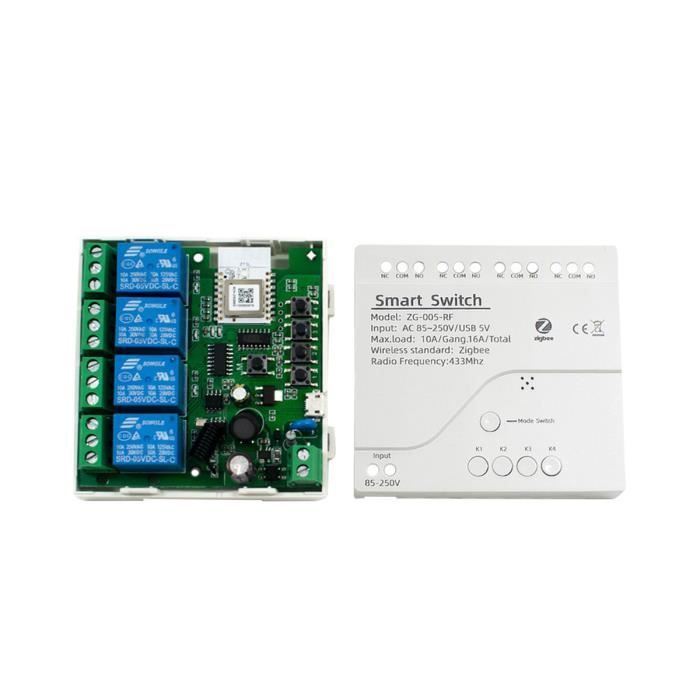 4CH Tuya Zigbee Smart Switch Module 85-250V Relay Smart Home Remote ...