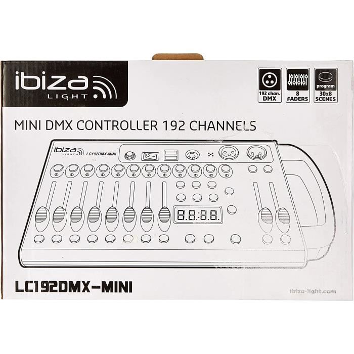 Contrôleur USB IBIZA Contrôleur DMX 192 12 effets LC-192DMX