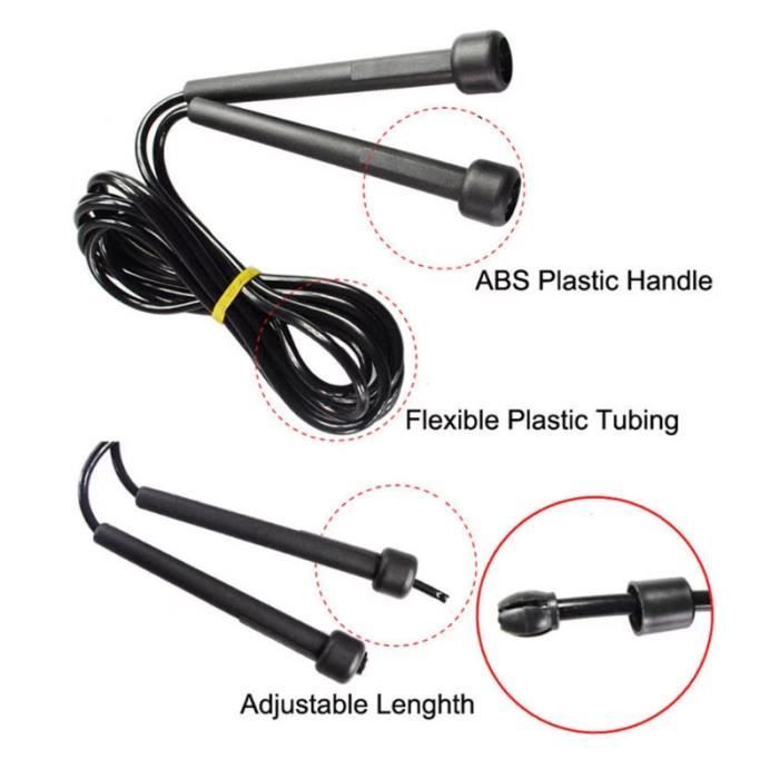 Gritin Corde à Sauter, Corde à Sauter Rapide, Poignée En Mousse à