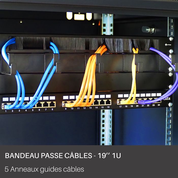 Guide câbles 1U 19