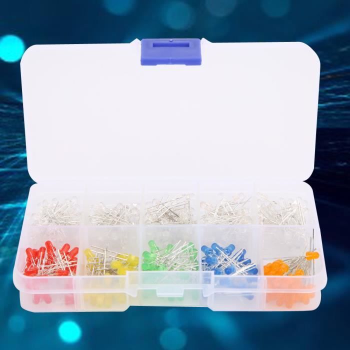 ZJCHAO Lumière LED Couleurs Diode, 300 Pièces Kit D'assortiment de