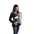 Porte-bébé dorsal ou ventral Aubert Concept - Gris - 0 à 15 kg-2