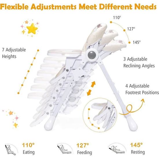 Chaise Haute Évolutive Pour Bébé, 6 En 1 Chaise De Repas Convertible Avec Coussin Amovible Harnais De Securitesiege Enfant Avec Plateau Adjustable Pour Bebe 6 36 Mois 91891854