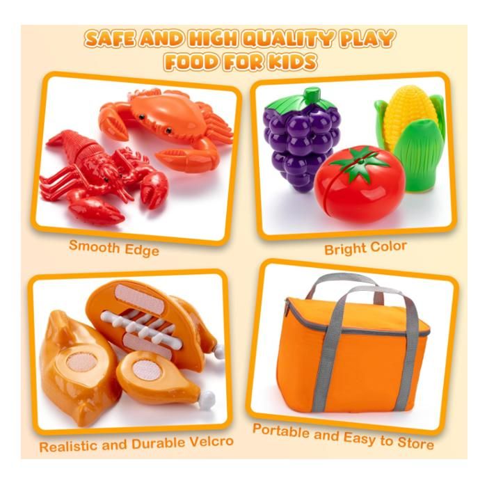 Accessoires de cuisine pour enfants en bois, accessoires de cuisine pour enfants, jouets en bois avec fruits découpables, accessoires de cuisine pour filles et garçons à partir de 2 à 3 ans