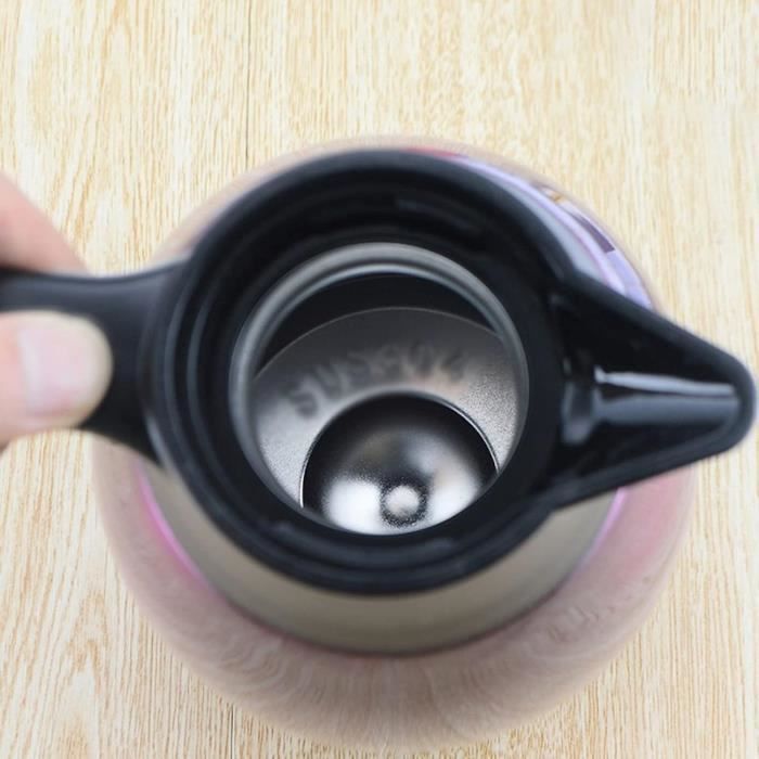 Carafe Isotherme En Acier Inoxydable 1000 Ml (22.2 Oz) - Garde Le Café/thé Chaud 12h, Froid 24h, Verseuse Pratique Avec Passoire, Noir