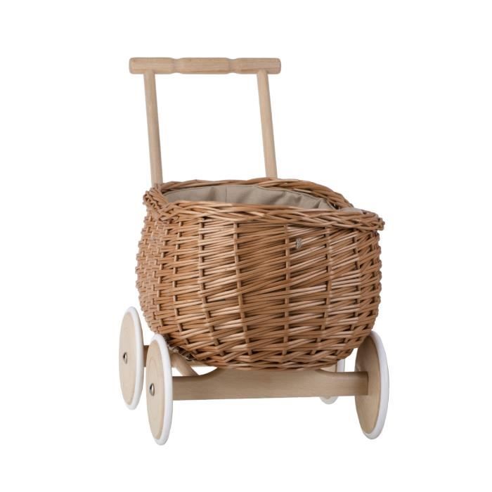 Trotteur En Bois Navaris Avec 46 Cubes - Chariot D'Apprentissage Marche Pour Bébés 18+ Mois - 42x38.5x29.8cm
