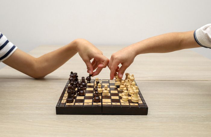 Jeu d'échecs en bois - Chess - Echiquier - Adulte - Noir - Jeu de plateau