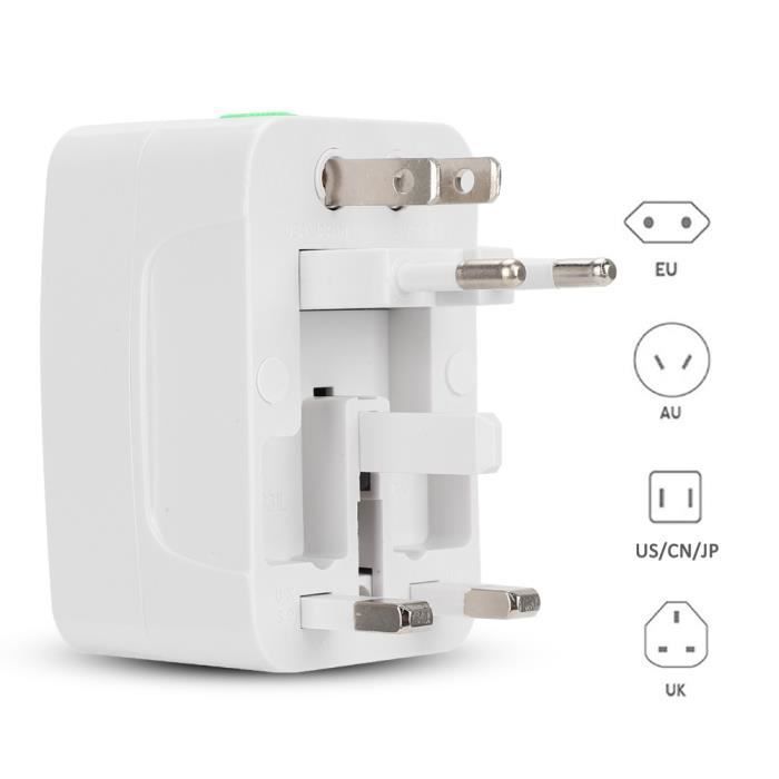 Adaptateur Voyage Multiprise 2 Pièces - Prise UK Avec Fusible 13A, Pour Malaisie, Singapour, Vietnam…