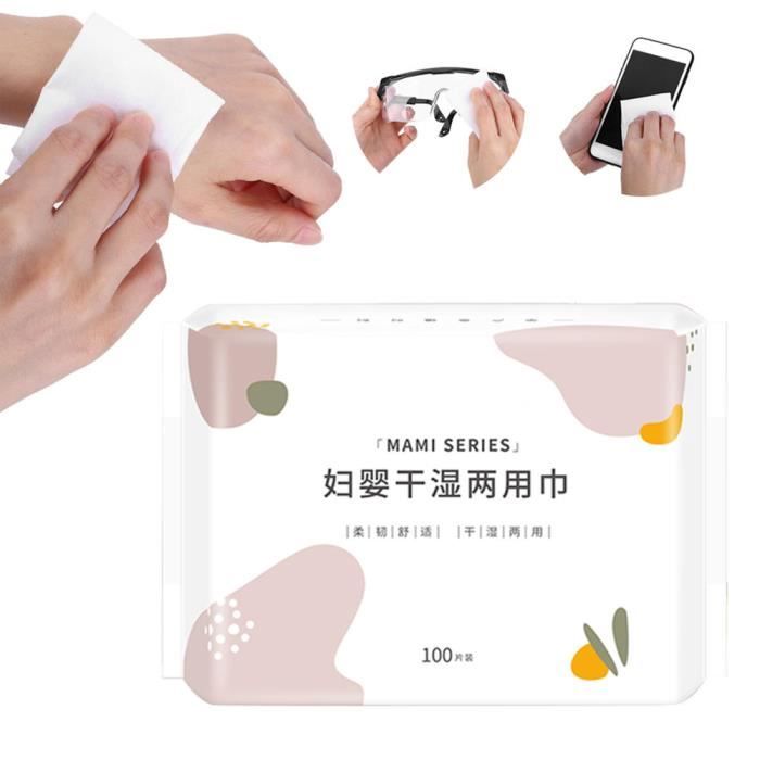 Lingettes Douces Et Sèches En Coton Ultra Doux 2 Paquets - Démaquillant Visage Bébé