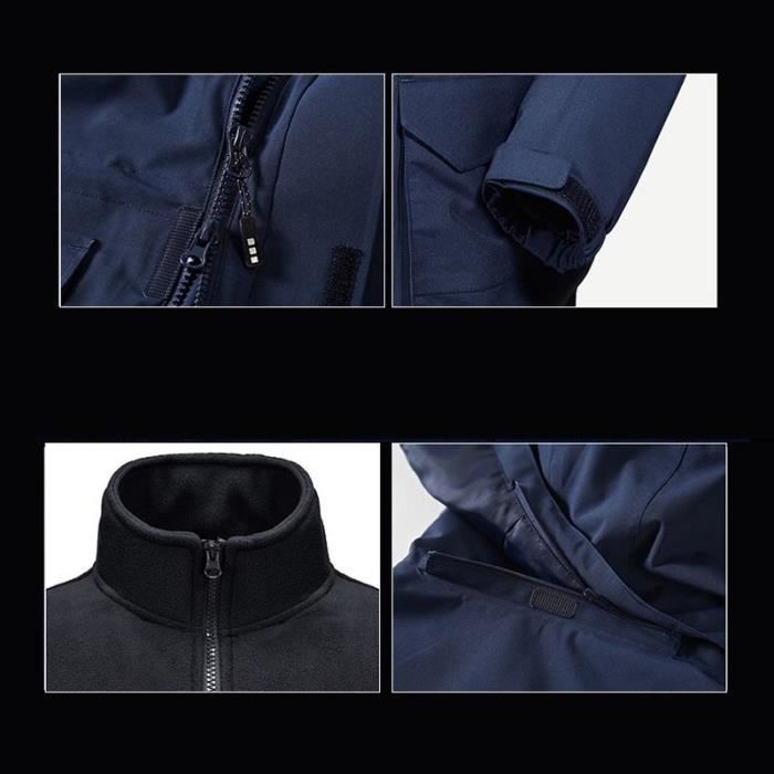 Wantdo Femme Veste De Ski Coupe-Vent Imperméable Manteau Hiver Chaude Polaire Veste Sport Outdoor Montagne Anorak Randonnée Multi-Poches Gris L