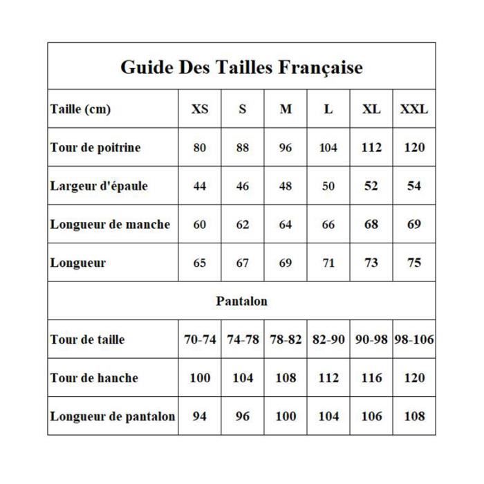 Veste taille 50 homme equivalent best sale