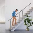 Aufun Rampe d'escalier en acier inoxydable pour escaliers, intérieur et extérieur, longueur 180 cm-3