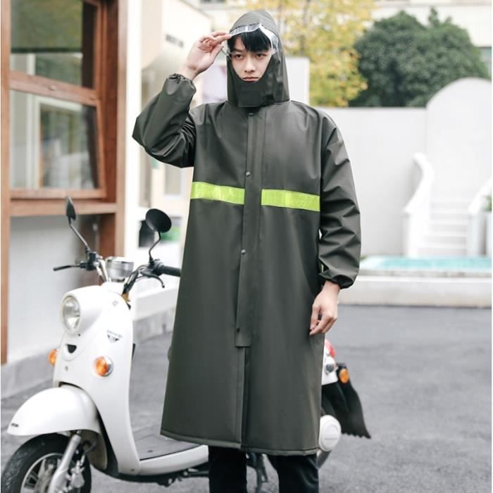 Poncho pluie,Veste de Pluie Longue de Hommes,avec Bande Réfléchissante, Imperméable Manteau de Pluie,pour Randonnée,Pêche,Voyage - Cdiscount  Prêt-à-Porter