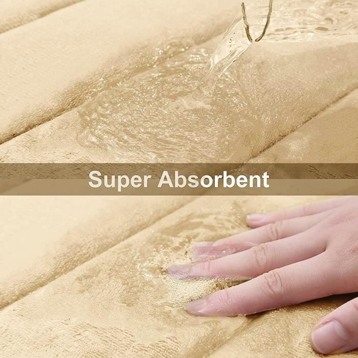 Homaxy Tapis De Bain Mousse Mémoire De Forme Antidérapant 40x60 Cm - Noir - Doux Et Absorbant