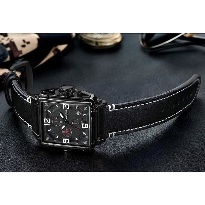 Montre rectangulaire homme hot sale sport