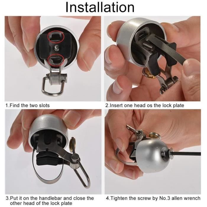 Cloche De Vélo | Sonnette Vélo Puissante Pour Adultes,Étanche, Pièce De Rechange Pour Guidon 18-32 Mm – Usage Route Et VTT