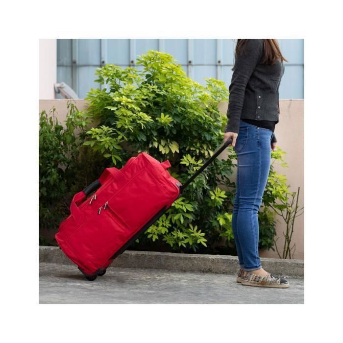 David Jones Sac Voyage à Roulettes Bagage à Main Toile Souple