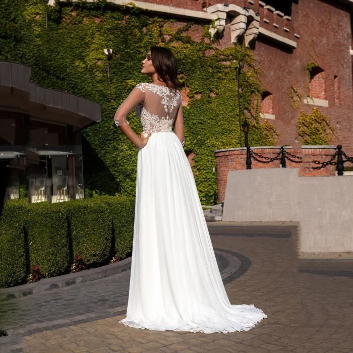 Robe de mariée ras hotsell du cou