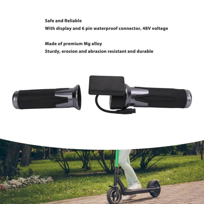 Poignée D'accélérateur Pour Vélo/scooter électrique - Écran LCD, Interface étanche 6 Broches | Compatible 36V/48V, Installation Facile - 1