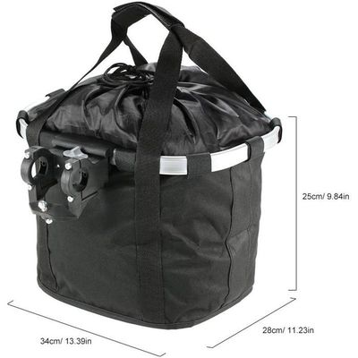 Willex Sacoche Vélo S 1200 10L Noir - Sacoche Porte-Bagages Étanché, Bandoulière Amovible, Poches Multiples