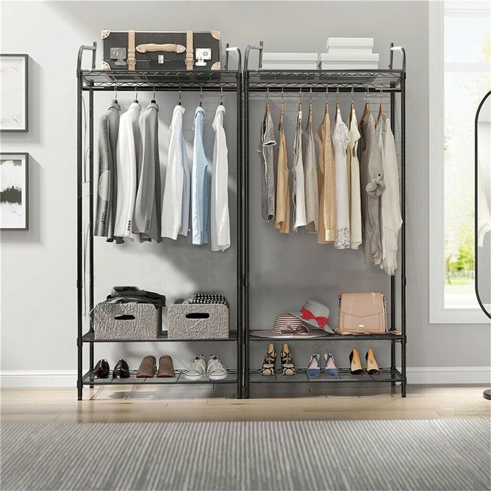 ENUMAIL Portemanteau Sur Pied 175 Cm – Métal & Base Roche Naturelle, Portant Vêtements Robuste Pour Entrée, Salon, Chambre