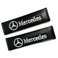 2 proteges ceinture de sécurité marque Mercedes effet carbone-0