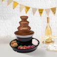 Fontaine à chocolat électrique - OUKANING - 3 niveaux - acier inoxydable - chauffage alimentaire-0