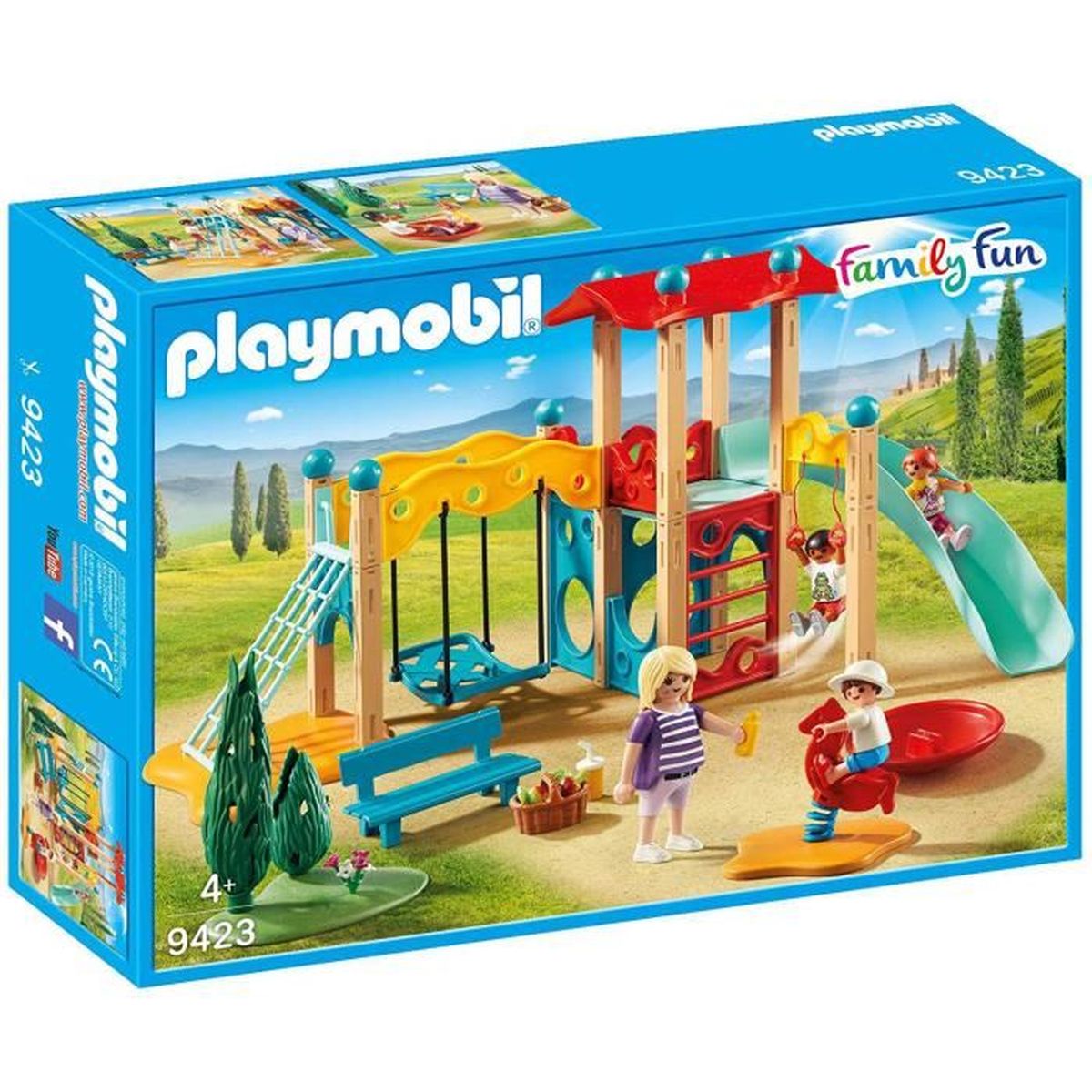 Playmobil Parc de Jeu avec Toboggan Cdiscount Jeux Jouets
