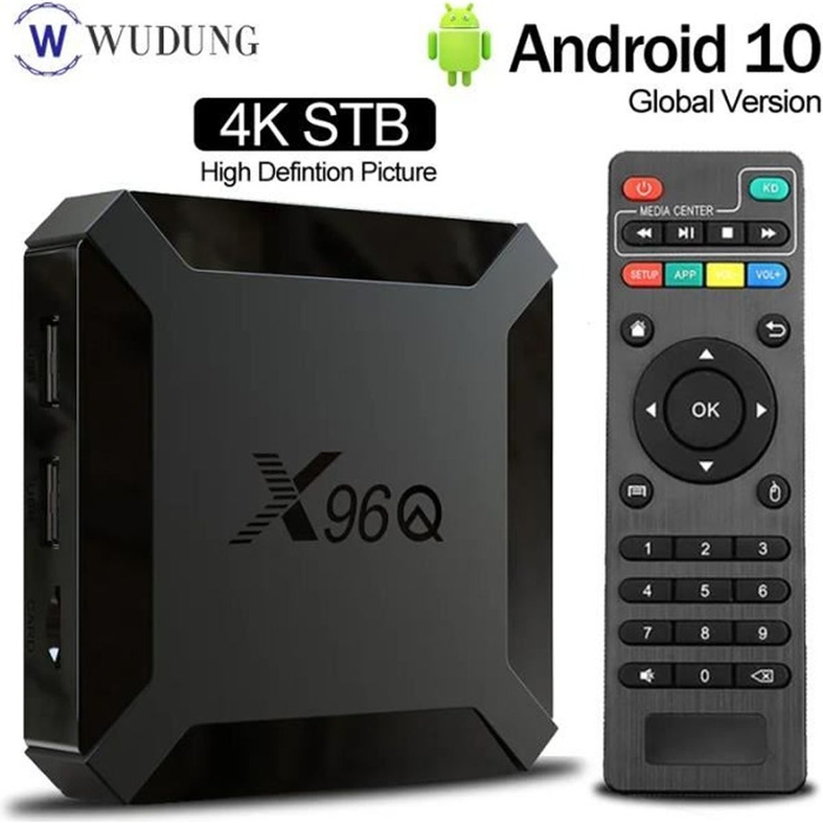 Smart TV Box Android 10 X96Q 2.4G Wifi Allwinner H313 Quad Core 1G 8G
