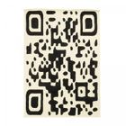 DEZENCO Tapis design et moderne - 140x200 cm - BC QR CODE Noir - Polypropylène - UN AMOUR DE TAPIS