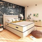 BALDIFLEX Matelas BON RÉVEIL 90x200 cm Mousse polyuréthane et Mémoire de forme- epaisseur 30 cm - Confort Optimal -1 personne