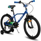 HILAND Vélo d'enfant - Roues 20" - 7-13 ans - Supports de vélo - Garde-boue - Vélos pour garçons et filles - Bleu