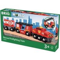 Train des Pompiers BRIO - Circuit de train en bois - Ravensburger - Mixte dès 3 ans - 33844