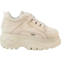 Chaussure à lacets Buffalo 1339-14 2-0 - Blanc - Femme - Crème - BUFFALO - Adulte - Cuir - Lacets - Plat