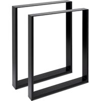 MAGNETIC MOBEL - Noir Set de Pieds de Table en acier - Profil du Taille: 80x20mm - 50xH100 cm