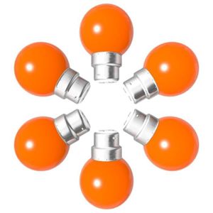AMPOULE - LED Lot de 6 ampoules LED orange B22 incassables - Gui