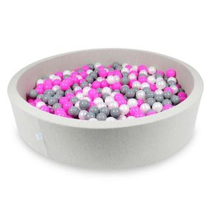PISCINE À BALLES Mimii - Piscine À Balles (gris clair) 130X30cm-600 Balles (rose, perle, gris)