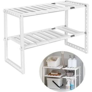 VINILITE Organiseur de Placard à 2 Niveaux Panier de Rangement Cuisine Étagère de Tiroir sous Évier Organisateur d/'armoire empilable pour Cuisine Salle de Bain