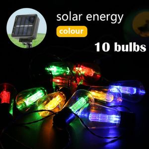 GUIRLANDE D'EXTÉRIEUR 2pcs - Multicolor 10 ampoules - Guirlande solaire 