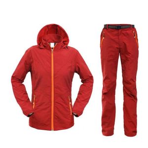 MANTEAU couleur Femme Rouge taille M Ensemble de vêtements de randonnée, de Camping, de plein air, pour hommes et fem