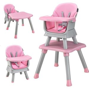 Bebelissimo - chaise haute évolutive bébé - pliable - compacte - réglable  hauteur - de 6 mois à 3 ans (15kg) - rose Lorelli
