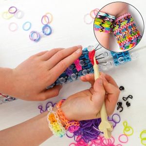 Kit Loom Bands pour bracelets en élastique 600 élastiques Métier à tisse Neuf 