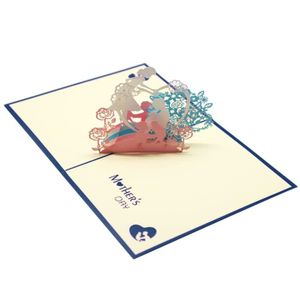 CARTE CORRESPONDANCE Carte de la fête des mères 3D carte pop de la cart