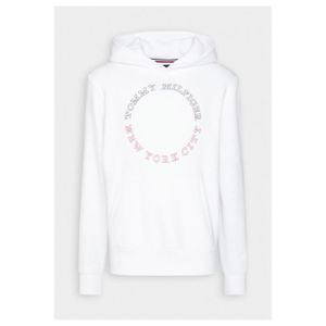 Sweat capuche logo rond Tommy Hilfiger Homme Blanc Cdiscount Pret a Porter