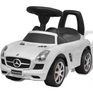 Pousse Pied Voiture Porteur Voiture Avec Musique Pour Enfant Mercedes Benz Blanche Cdiscount Jeux Jouets